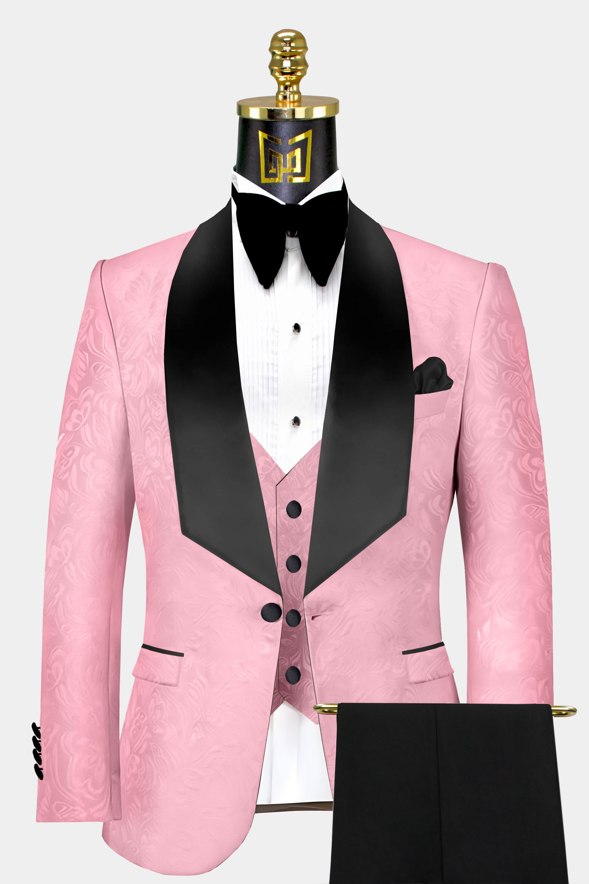 Pink and Black Tuxedo Suit | Gentleman 