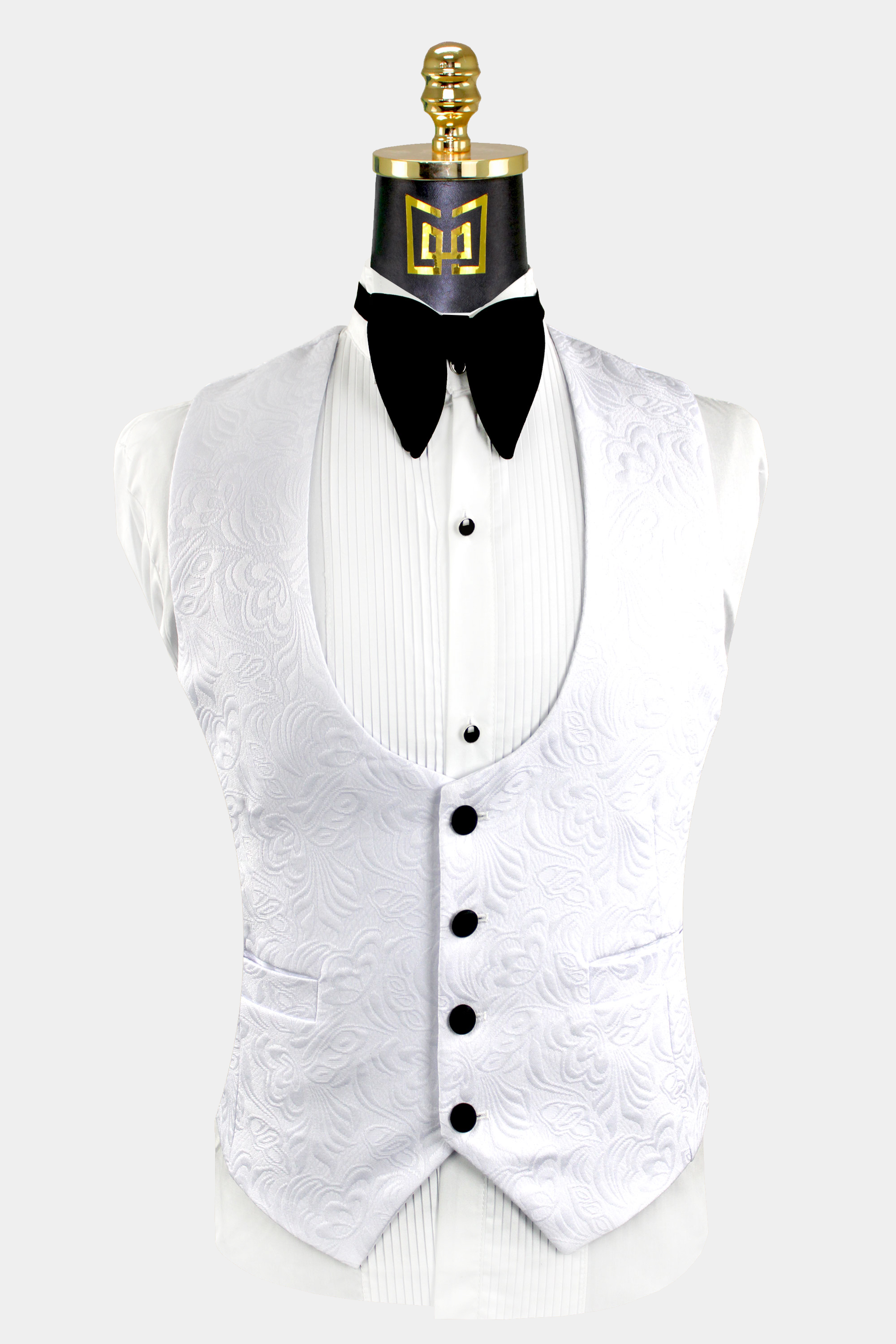 Mens-White-Floral-Tuxedo-Vest-Wedding-Waistcoat-from-Gentlemansguru.com_