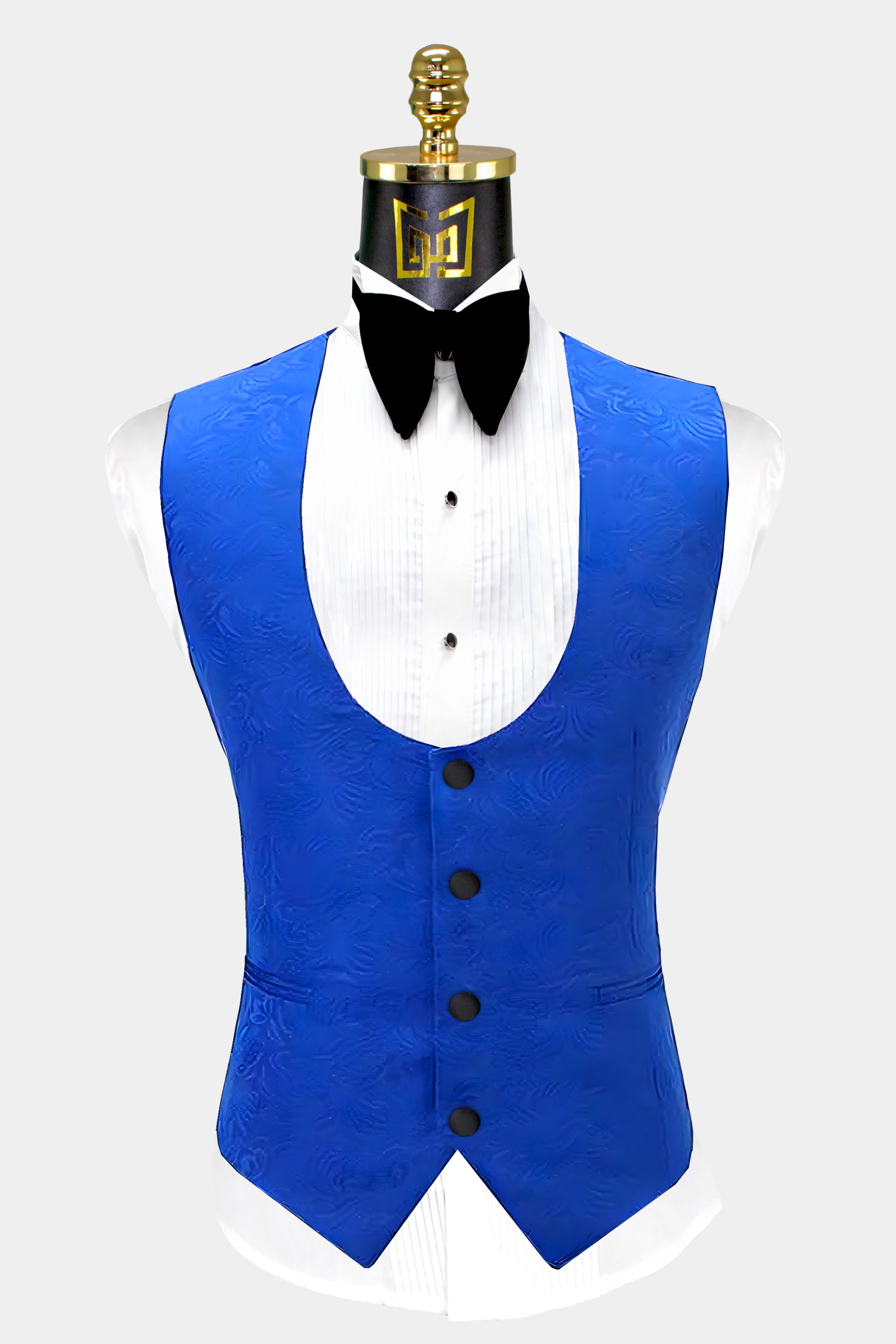 Royal-Blue-and-Black-Tuxedo-Vest-Wedding-Waistcoat-from-Gentlemansguru.com