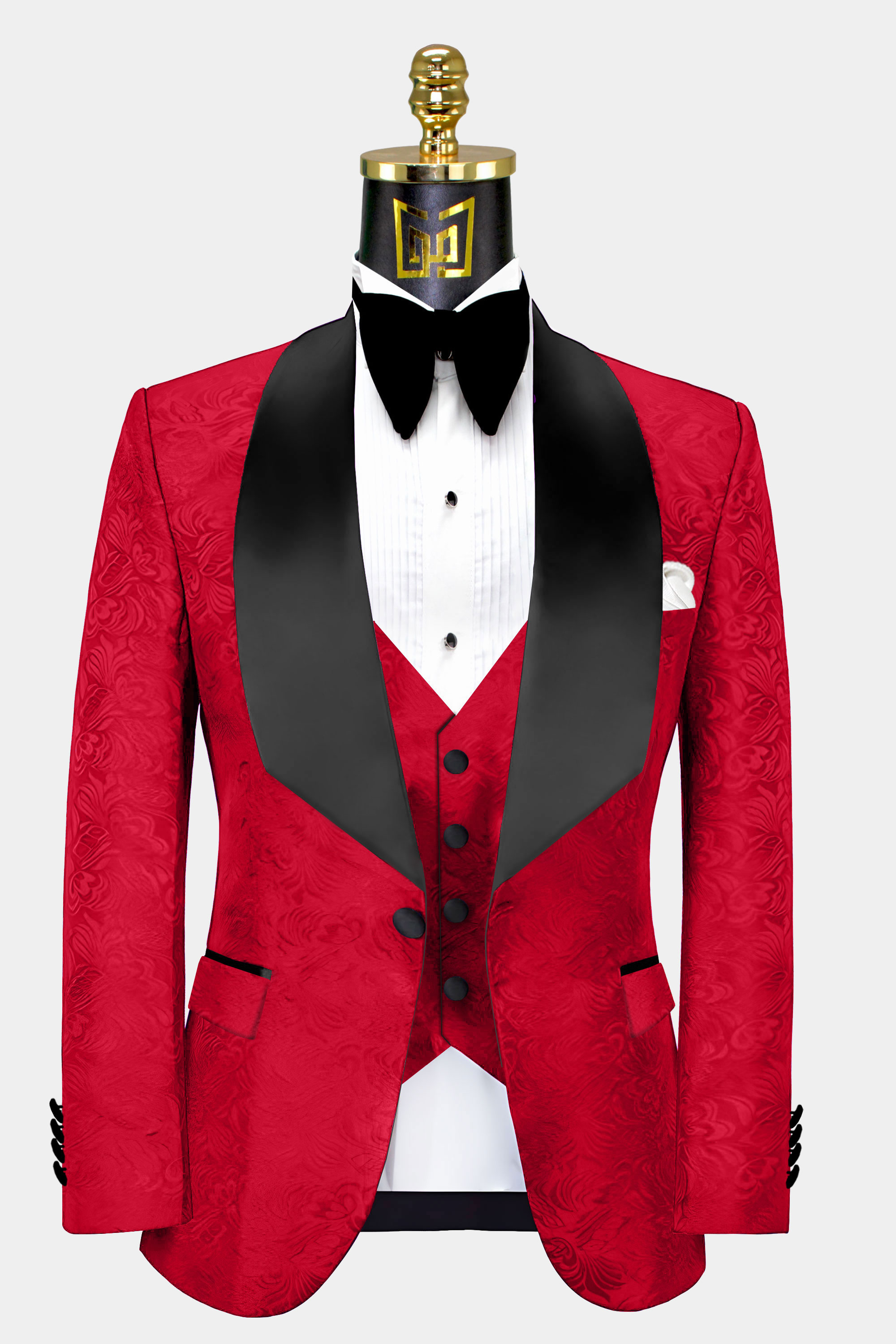 Boys Black/Red 5 pc Formal page Suit Waistcoat Suits Wedding Tuxedo Function 