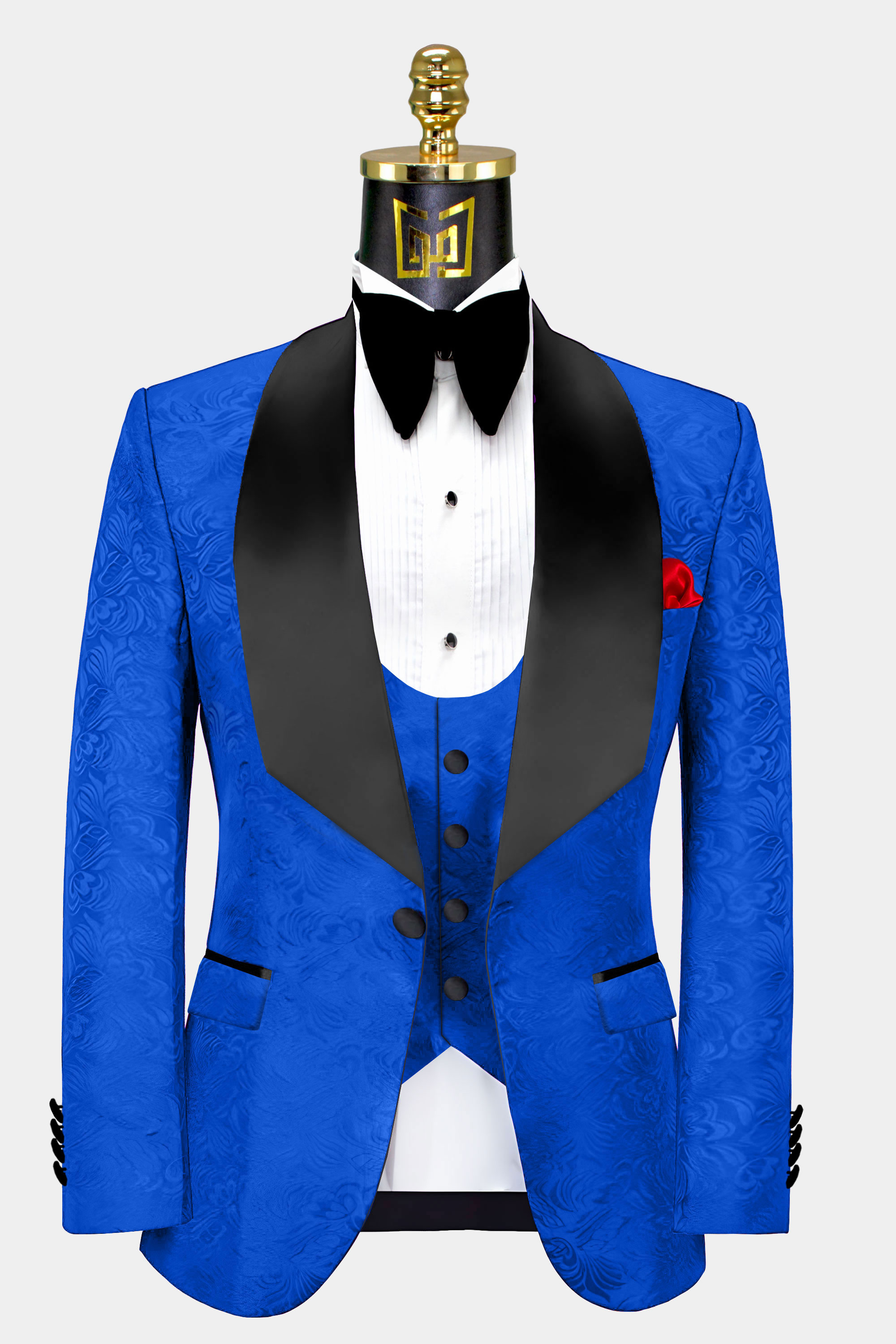 Royal-Blue-and-Black-Floral-Tuxedo-Groom-Wedding-Suit-Jacket-Blazer-from-Gentlemansguru.com