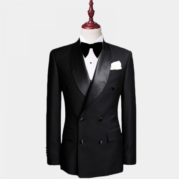Black Double Breasted Tuxedo - Gentleman's Guru™