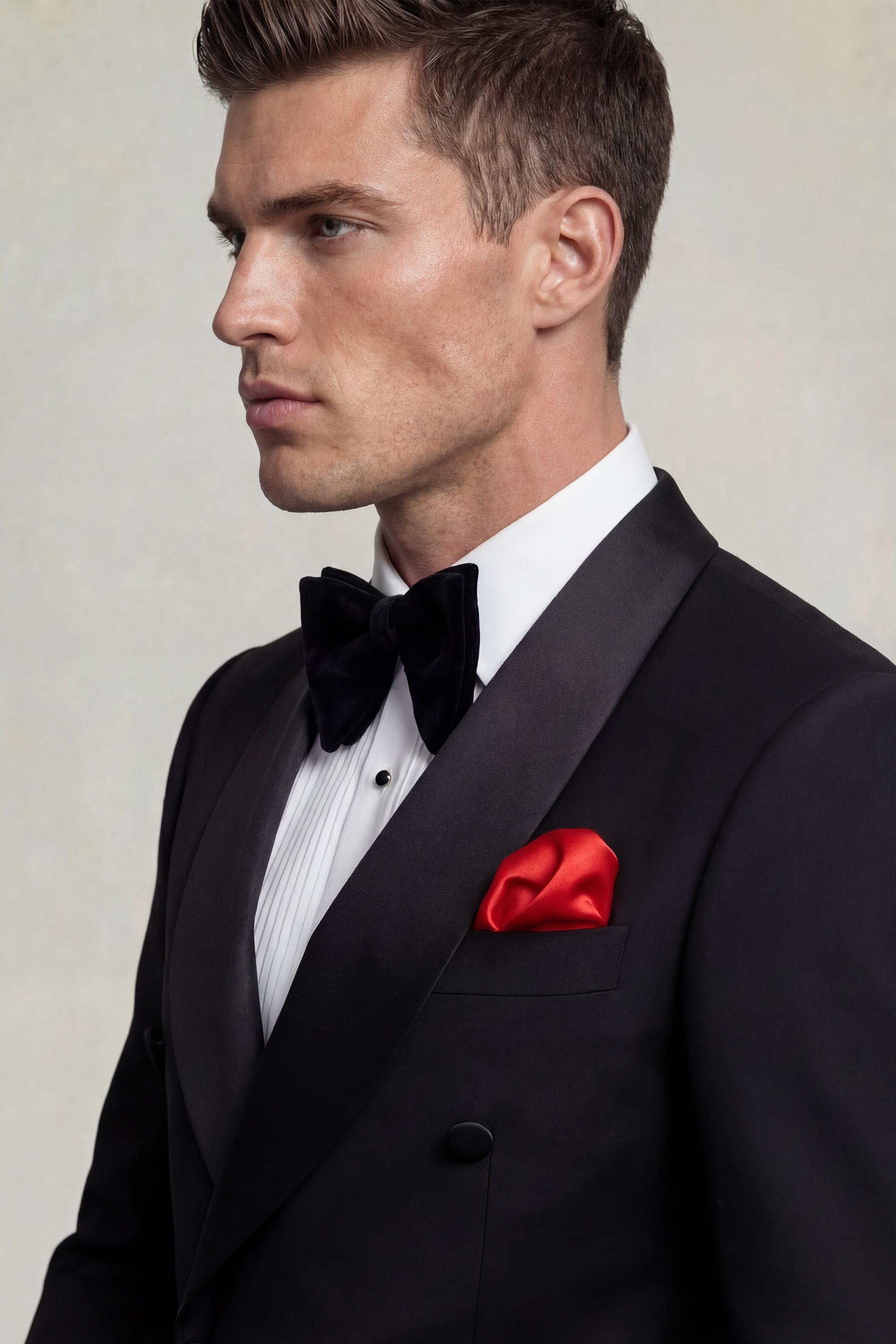 Black Double Breasted Tuxedo - 2 Piece - Image 2