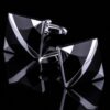 Black and Silver Square Cufflinks for Men from Gentlemansguru.com