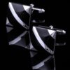Luxury Black and Silver Cufflinks from Gentlemansguru.com