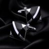 Formal Black Silver Cufflinks from Gentlemansguru.com