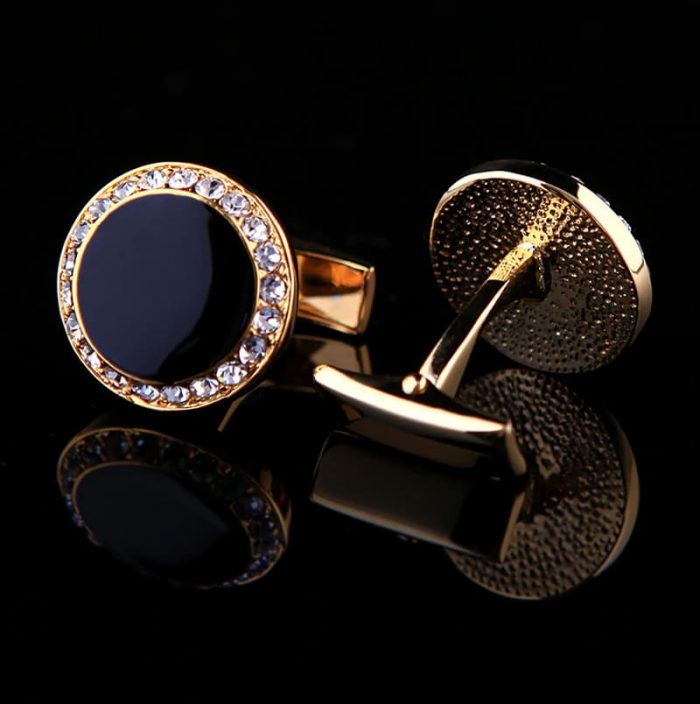 Black and Gold Onyx Cufflinks from Gentlemansguru.com