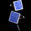 Blue Swaroivski Crystal Cufflinks for Men from Gentlemansguru.com