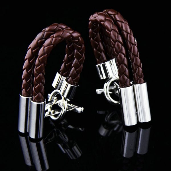 Blue Leather Cufflinks + FREE Shipping Gentleman's Guru™