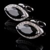 Button Shirt Black Onyx and Diamond Cufflinks from Gentlemansguru.com