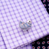 Button Silver Fish Cufflinks Mens Button Shirt Cufflinks Fish from Gentlemansguru.com