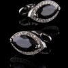 Crystal Black Diamond Cufflinks from Gentlemansguru.com