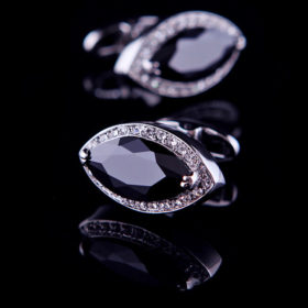 Crystal Black Diamond Cufflinks