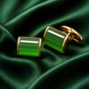 Formal Green Gold Cufflinks from Gentlemansguru.com
