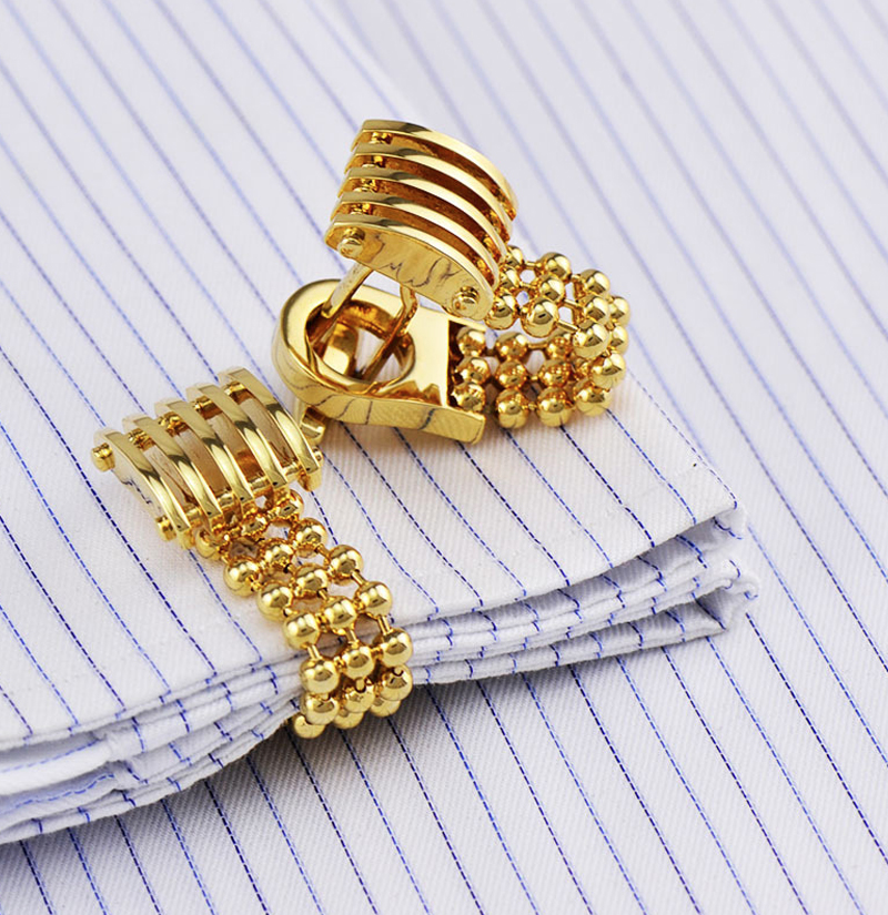 Gold chain cufflinks clearance