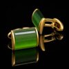 Gold Emerald Green Cufflinks for Men from Gentlemansguru.com