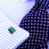 Green Emerald 18k Gold Cufflinks Button Shirt Cufflinks from Gentlemansguru.com