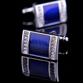 Crystal Blue Wedding Cufflinks