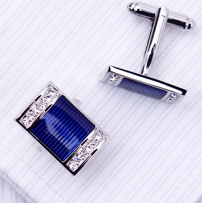 Grooms Wedding Blue Cufflinks Set from Gentlemansguru.com