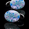 Light Blue Vintage Enamel Cufflinks from Gentlemansguru.com