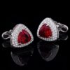 Luxury Red Crystal Cufflinks for Men in Silver from Gentlemansguru.com