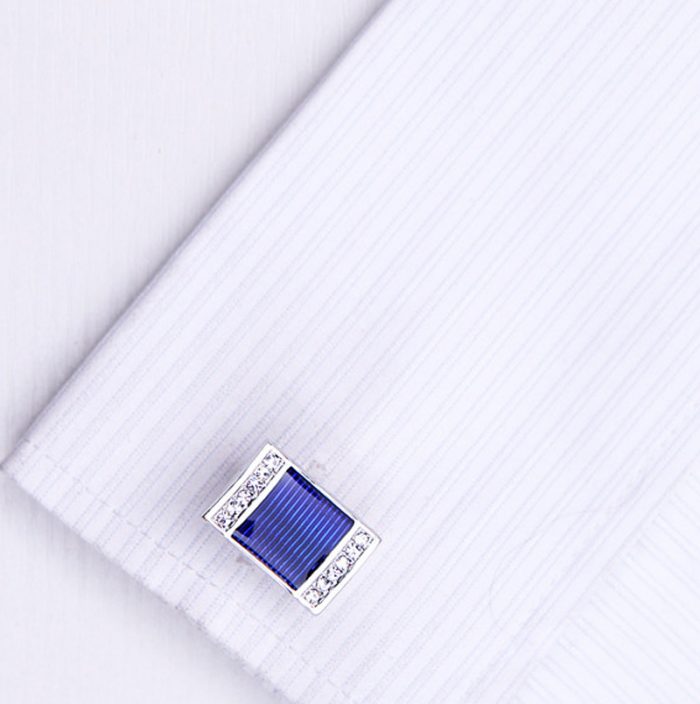 Mens Blue Wedding Button Cufflinks from Gentlemansguru.com