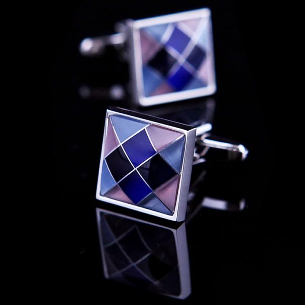 Purple And Gold Cufflinks 18K Gold Plated Gentleman's Guru