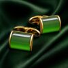 Mens Emerald Green Cufflinks from Gentlemansguru.com