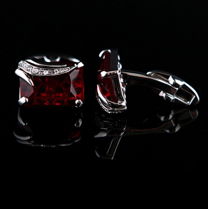 Mens Garnet Gemstone Cufflinks Red Stone Cufflinks For Men from Gentlemansguru.com