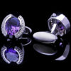 Mens Purple and Silver Cufflinks from Gentlemansguru.com.