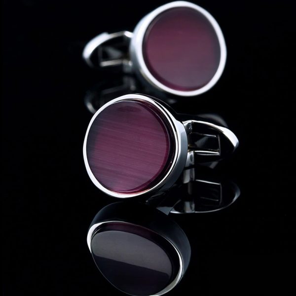 Purple And Gold Cufflinks 18K Gold Plated Gentleman's Guru