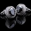 Mens Vintage Black Ruby Cufflinks from Gentlemansguru.com