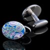 Men's Vintage Blue Enamel Cufflinks from Gentlemansguru.com