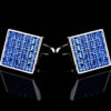 Mesn Royal Blue Swarovski Crystal Cufflinks For Men from Gentlemansguru.com