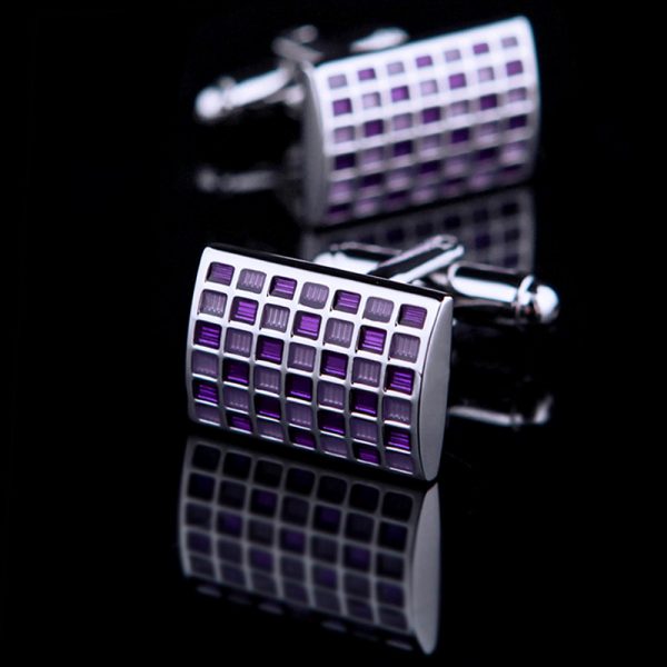 Purple And Gold Cufflinks 18K Gold Plated Gentleman's Guru