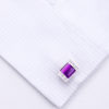 Purple Tuxedo Cufflinks With Crystals from Gentlemansguru.com