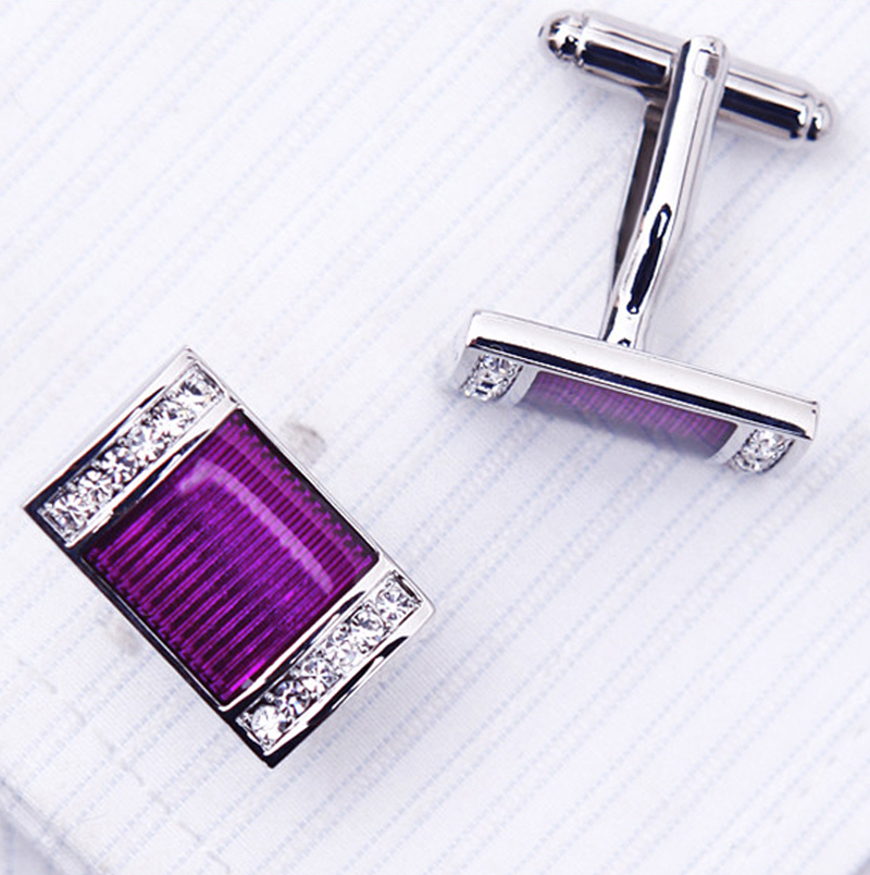 Purple Wedding Button cufflinks from Gentlemansguru.com
