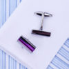 Purple Wedding Tuxedo Cufflinks from Gentlemansguru.com