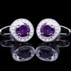 Round Purple Cufflinks MEns from Gentlemansguru.com