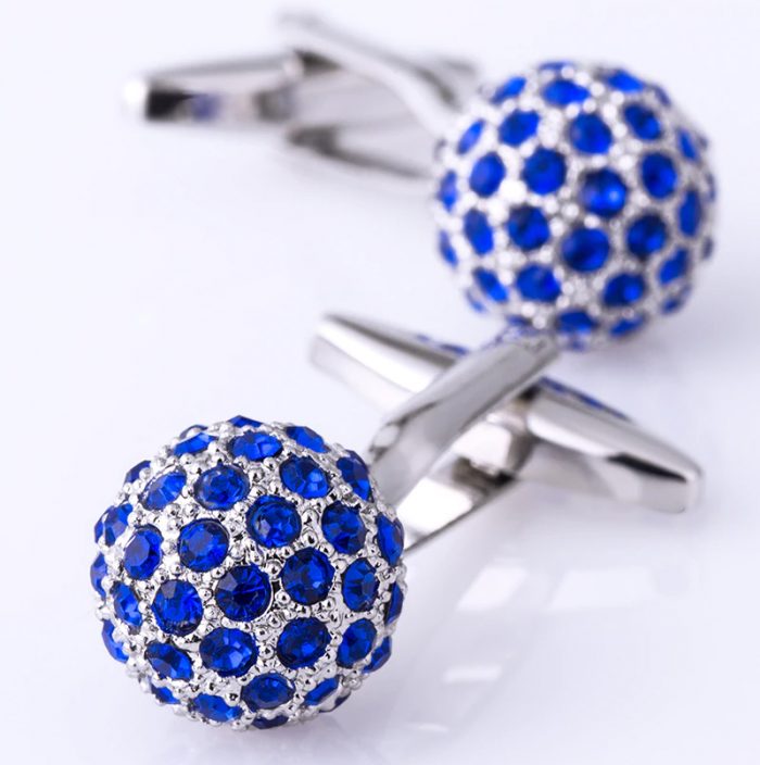 Blue Crystal Ball Cufflinks Gentleman's Guru