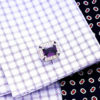 Silver And Purple Cufflinks from Gentlemansguru.com