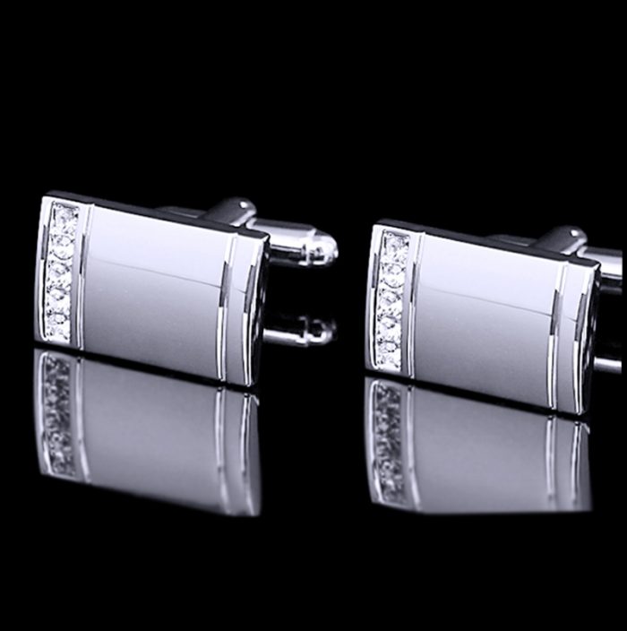 Silver Wedding Cufflinks Set from Gentlemansguru.com