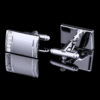 Silver Wedding Cufflinks With Crystal from Gentlemansguru.com