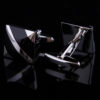 Square Modern Black and Silver Cufflinks Sets from Gentlemansguru.com