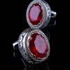 Vintage Crystal Red Ruby Cufflinks for Men from Gentlemansguru.com