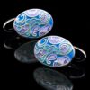 Light Blue Vintage Enamel Cufflinks - Image 4