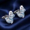 Vintage Silver Fish Cufflinks from Gentlemansguru.com