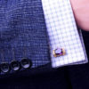 Wedding Purple Cufflinks 18K Plated from Gentlemansguru.com