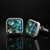 Iridescent Abalone Shell Cufflinks for Men from Gentlemansguru.com