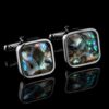 Square Abalone Shell Cufflinks for Men from Gentlemansguru.com